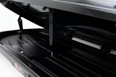 Автобокс REAKTIV Buran 370 черный глянцевый двустороннее 370 л от интернет-магазина AUTOBOKS.kz. 