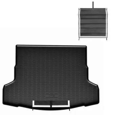 Коврики в багажное отделение с текстильным фартуком для KGM Torres (нижняя полка) (2023)