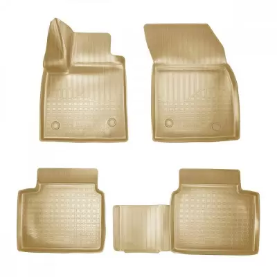 Коврики салонные для Ford Focus III 3D (2015) (бежевый)