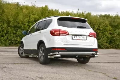 Защита порогов прямая 63 мм (НПС) HAVAL H6 с 2014 от интернет-магазина AUTOBOKS.kz. 
