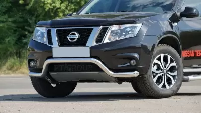 Защита переднего бампера "Волна" O63 мм (НПС - нерж.) на Nissan Terrano с 2014 от Интернет-Магазина Autoboks.kz