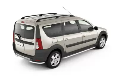 Защита порогов с алюминиевой площадкой O51 мм (НПС) LADA Largus Cross c 2015