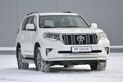 Защита переднего бампера двойная O63/63мм (НПС) TOYOTA LAND CRUISER PRADO 150 2017- от Интернет-Магазина Autoboks.kz