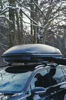 Автобокс Kamei Husky 510 черный матовый двустороннее от интернет-магазина AUTOBOKS.kz. 