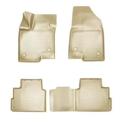 Коврики салонные для Haval Dargo 3D (2022) (полный привод) (бежевый)