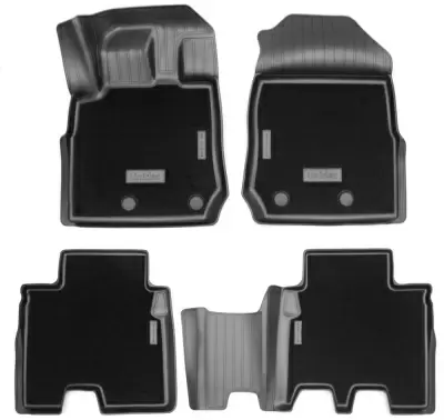Коврики салонные комбинированные для Isuzu MU-X II (2020) (1 и 2 ряд)