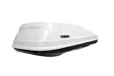 Автобокс на крышу PT-Group Аэродинамический "Active L" Белый ДВУСТОРОННЕЕ открывание 650 литров от интернет-магазина AUTOBOKS.kz. 