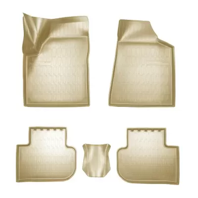 Коврики салонные для Faw Bestune T77 3D (2018) (бежевый)