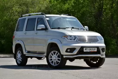 Защита порогов окантовка O51мм (НПС) UAZ Patriot 2014- от интернет-магазина AUTOBOKS.kz. 