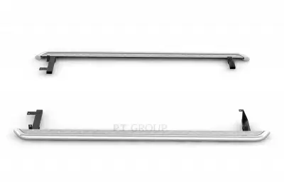 Защита порогов с алюминиевой площадкой O51 мм (НПС) LADA Largus c 2012 от интернет-магазина AUTOBOKS.kz. 