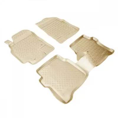 Коврики салонные для Nissan Patrol (2010) (3 ряд)  (бежевый)