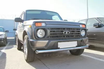 Защита переднего бампера одинарная O63 мм (НПС) на LADA 4х4 Urban с 2015 от Интернет-Магазина Autoboks.kz