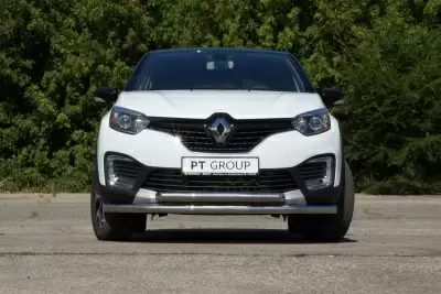Защита переднего бампера двойная O63/63 мм (НПС) на Renault KAPTUR с 2016 от Интернет-Магазина Autoboks.kz