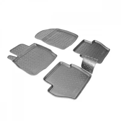 Коврики салонные для Ford Explorer (U502 рестайлинг) 3D (2017) (5 мест) (серый)