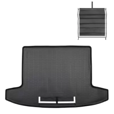Коврики в багажное отделение с текстильным фартуком для Geely Coolray I (SX11) 23 (Facelift) (2023)