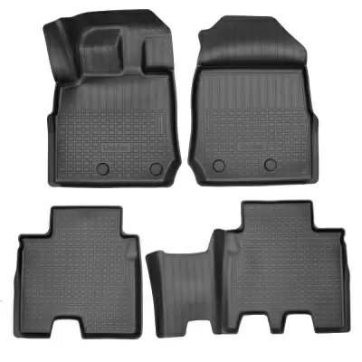 Коврики салонные для Isuzu MU-X II (2020) (1 и 2 ряд)