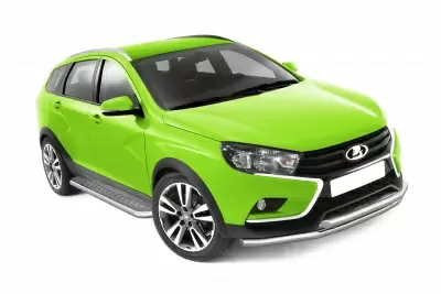 Защита переднего бампера двойная O51/51 мм (НПС) LADA Vesta SW Cross с 2017 от Интернет-Магазина Autoboks.kz