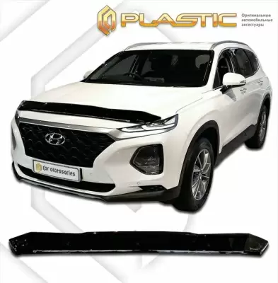 Мухобойка (дефлектор капота) для Hyundai Santa Fe 2018+  (арт. 2010010113797)