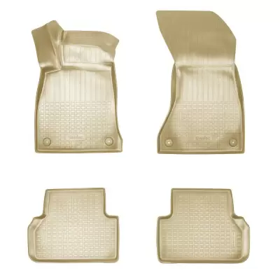 Коврики салонные для Audi A4 (B9) 3D (2015) (бежевый)