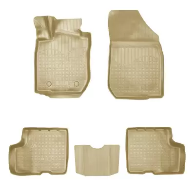 Коврики салонные для VAZ Lada Largus (I рестайл) 3D (2021) (5 мест) (бежевый)