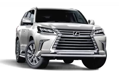 Защита переднего бампера двойная O63/63мм (НПС - нерж.) LEXUS 450D с 2015