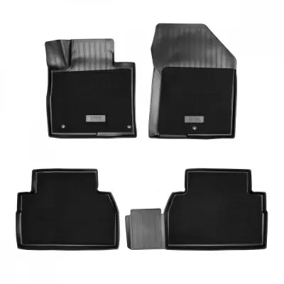 Коврики салонные комбинированные для Hyundai Santa Fe 3D (2018) (5 мест)