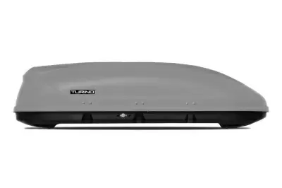 Автобокс на крышу PT GROUP Аэродинамический "Turino 1" Серый ДВУСТОРОННЕЕ открывание 410л