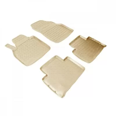 Коврики салонные для Renault Sandero (B52) 3D (2014) (бежевый)