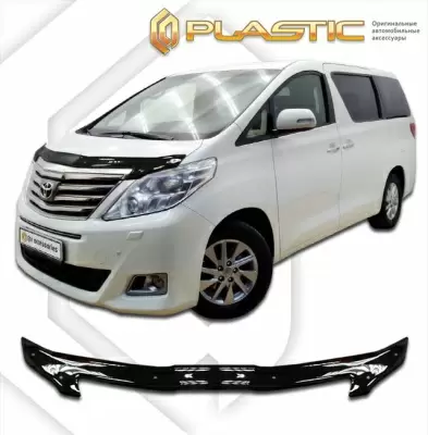 Мухобойка (дефлектор капота) для Toyota Alphard 2011-2015 (арт. 2010010113537)