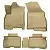 Коврики салонные для Chery Tiggo 8 Pro MAX FL (2023) (1,2 ряд) (бежевый) от интернет-магазина AUTOBOKS.kz. 