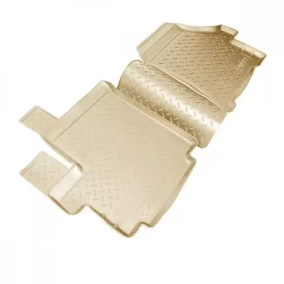 Коврики салонные для Peugeot 5008 (2017) (3 ряд) (бежевый)