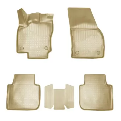 Коврики салонные для Seat Tarraco 3D (2018) (бежевый)