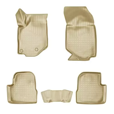 Коврики салонные для Peugeot 208 II 3D (2019) (бежевый)