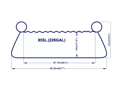 Бассейн надувной Avenli Sea World, 205x47см, 17788