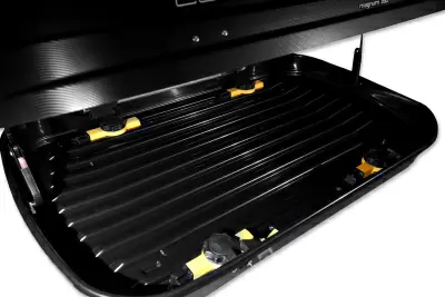 Автобокс ED Магнум 350 (серый, тиснение карбон) от интернет-магазина AUTOBOKS.kz. 