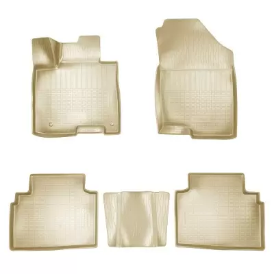 Коврики салонные для Hyundai Tucson IV 3D (2021) (бежевый)
