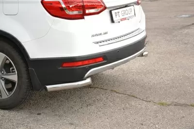 Защита заднего бампера одинарная угловая 63 мм (НПС) HAVAL H6 2014- от Интернет-Магазина Autoboks.kz