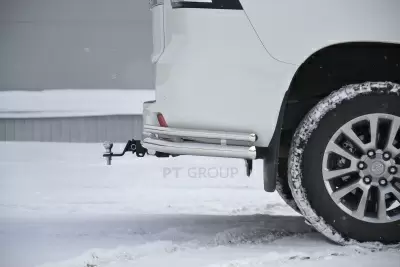 Защита заднего бампера двойная угловая O63/38мм (НПС) Toyota LAND CRUISER PRADO 150 2017- от Интернет-Магазина Autoboks.kz