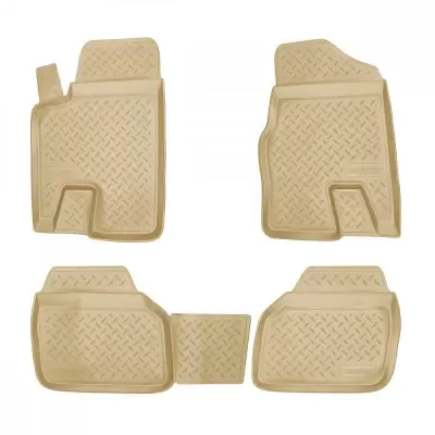 Коврики салонные для Honda Pilot III (2015) (3 ряд) (бежевый)