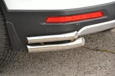 Защита заднего бампера двойная угловая 63/51 мм (НПС) HAVAL H6 с 2014 от Интернет-Магазина Autoboks.kz