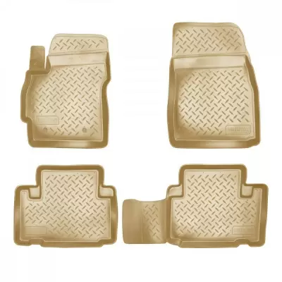 Коврики салонные для Mazda 3 3D (2019) (бежевый)