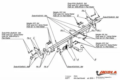 Фаркоп Imiola K/071 для Kia Ceed Универсал 2018+ от Интернет-Магазина Autoboks.kz