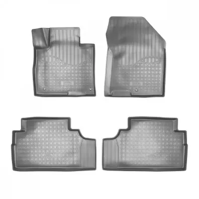 Коврики салонные для Hyundai Santa Fe 3D (2018) (5 мест) (серый)