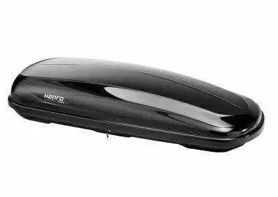 Автобокс Hapro Traxer 8.6 (530 л) черный глянцевый двустороннее от интернет-магазина AUTOBOKS.kz. 