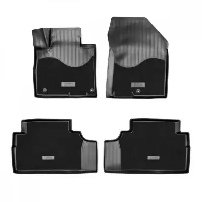 Коврики салонные комбинированные для Hyundai Santa Fe 3D (2018) (7 мест)