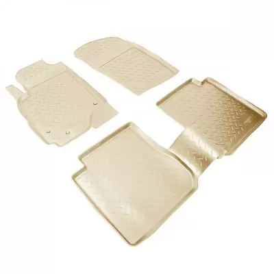 Коврики салонные для Mitsubishi Lancer X (2007) (бежевый)