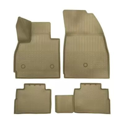 Коврики салонные для Chery Tiggo 9 (2023) (1,2 ряд) (бежевый)
