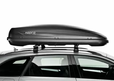 Автобокс Hapro Traxer 6.6 (410 л) черный матовый двустороннее от интернет-магазина AUTOBOKS.kz. 