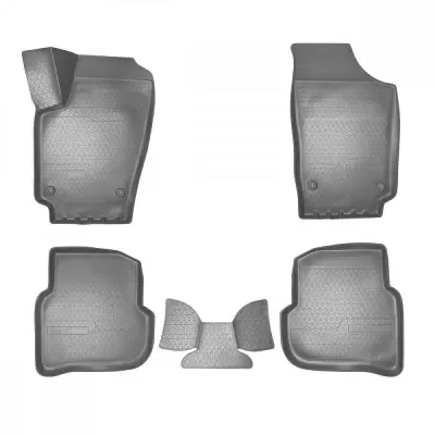Коврики салонные для Volkswagen Polo (2009) (серый)