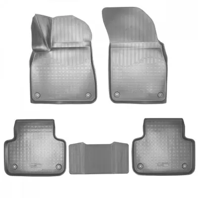 Коврики салонные для Audi Q7 (2015) (3 ряд) (серый)